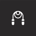 skip rope icon. Filled skip rope icon for website design and mobile, app development. skip rope icon from filled martial arts