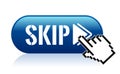 Skip web button Royalty Free Stock Photo