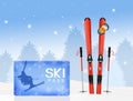 Skipass in winter Royalty Free Stock Photo
