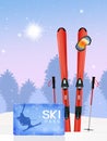 Skipass in winter Royalty Free Stock Photo