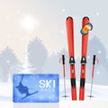 Skipass in winter