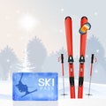Skipass in winter Royalty Free Stock Photo