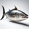 Skipjack tuna (katsuwonus pelamis) on white background. Royalty Free Stock Photo