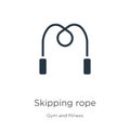 Skipping rope icon vector. Trendy flat skipping rope icon from gym and fitness collection isolated on white background. Vector Royalty Free Stock Photo