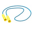 Skipping rope isolated on a white background. Blue jump rope for Royalty Free Stock Photo