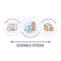 Skipping wireframing problem loop concept icon Royalty Free Stock Photo
