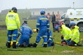 Skipsea, Yorkshire, UK, May 2023. Coastguard resue operation. Royalty Free Stock Photo