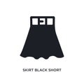 skirt black short isolated icon. simple element illustration from woman clothing concept icons. skirt black short editable logo