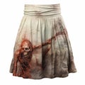 Supernatural Realism: Women\'s Skirt With Terry Redlin Inspired Skull Design