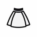 Minimalistic Skirt Icon On White Background