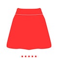 Skirt icon . Flat style Royalty Free Stock Photo