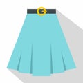 Skirt icon, flat style Royalty Free Stock Photo