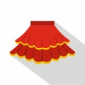 Skirt icon, flat style Royalty Free Stock Photo