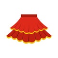 Skirt icon, flat style Royalty Free Stock Photo