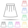 skirt multi color style icon. Simple thin line, outline vector of clothes icons for ui and ux, website or mobile application Royalty Free Stock Photo