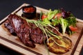 Skirt steak, grill and barbeque restaurant menu Royalty Free Stock Photo