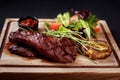 Skirt steak, grill and barbeque restaurant menu Royalty Free Stock Photo