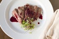 Skirt Steak with Pomegranate Gastrique