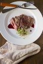 Skirt Steak with Pomegranate Gastrique