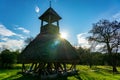 Skirted Belfry in Pankasz, Hungary the symbol of the ÃÂrsÃÂ©g region Royalty Free Stock Photo