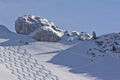 Skitour in the Rofan mountains Royalty Free Stock Photo