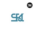 SKJ Logo Letter Monogram Design Royalty Free Stock Photo