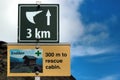 Signpost showing direction to Trolltunga, Norway