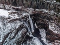 Skjervsfossen waterfall in Hordaland County, Norway