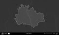 Sklow District highlighted, Belarus. Grayscale Royalty Free Stock Photo
