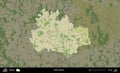 Sklow District highlighted, Belarus. Topographic Humanitarian Royalty Free Stock Photo