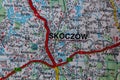 Skoczow, Poland, on a road m Royalty Free Stock Photo