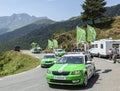 Skoda Caravan in Pyrenees Mountains - Tour de France 2015