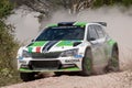 Skoda Fabia car on rally race