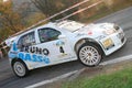 A Skoda Fabiaduring a timed speed trial in the second edition of the Ronda Di Albenga race that takes place ever