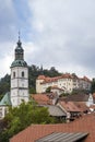 Skofja Loka castle and town in Slovenia Royalty Free Stock Photo