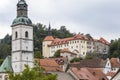 Skofja Loka castle and town in Slovenia Royalty Free Stock Photo