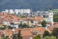 Skofja Loka castle and town in Slovenia Royalty Free Stock Photo