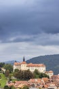 Skofja Loka castle and town in Slovenia Royalty Free Stock Photo