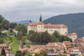 Skofja Loka castle and town in Slovenia Royalty Free Stock Photo