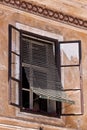 Skofja loka slovenia window shades Royalty Free Stock Photo