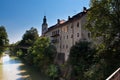 Skofja loka slovenia window shades Royalty Free Stock Photo