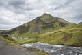 Skoga fiver Just buforem waterfall on iceland