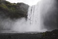 Skogafoss Iceland famous waterfall. Icelandic golden circle landmark. Royalty Free Stock Photo