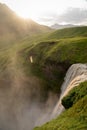 Skogafoss waterfall, the biggest waterfall in Skogar. Iceland Royalty Free Stock Photo