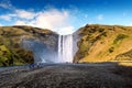 Skogafoss waterfall in Iceland. Beautiful waterfall in lceland