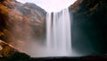 Skogafoss waterfall is one of the five biggest waterfalls in Iceland Royalty Free Stock Photo