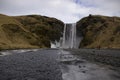 Skogafoss waterfall on the Skougau river, in the south of Iceland, in the Sydurland region