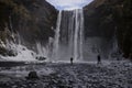 Skogafoss waterfall on the Skougau river, in the south of Iceland, in the Sydurland region