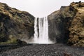 Skogafoss waterfall in the south of Iceland, on the golden ring. Royalty Free Stock Photo