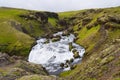 Skogarfoss,majestic waterfall,south of Iceland. Royalty Free Stock Photo